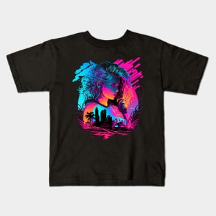 Synthwave design Kids T-Shirt